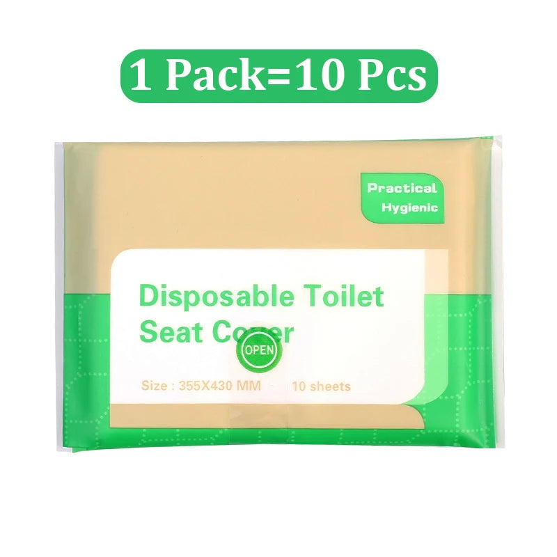 Portable Disposable Toilet Seat Cover Travel Camping Hotel Bathroom Accessories Degradable Waterproof Soluble Water Toilet Mats